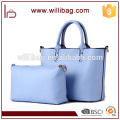 2 PCS Lady Handbag Set Fashion Brand Leather Bag Set with Coin Purse